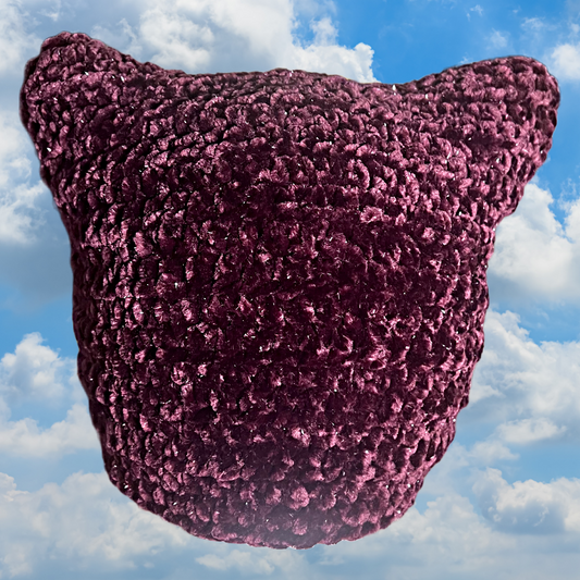 Juicy Kitty Hat - Burgundy